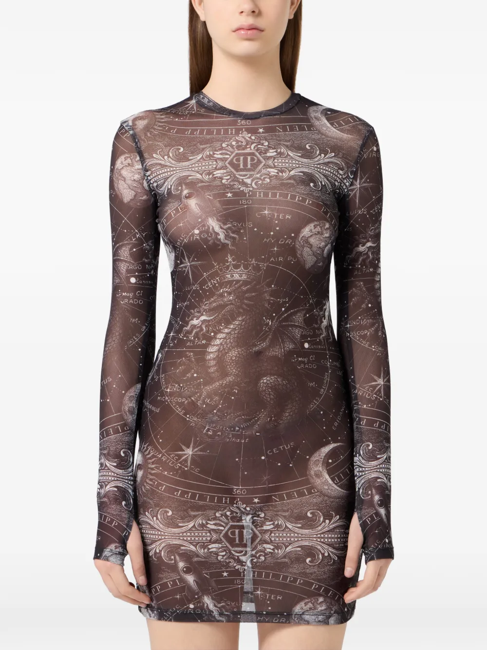 Philipp Plein Tulen mini-jurk Zwart