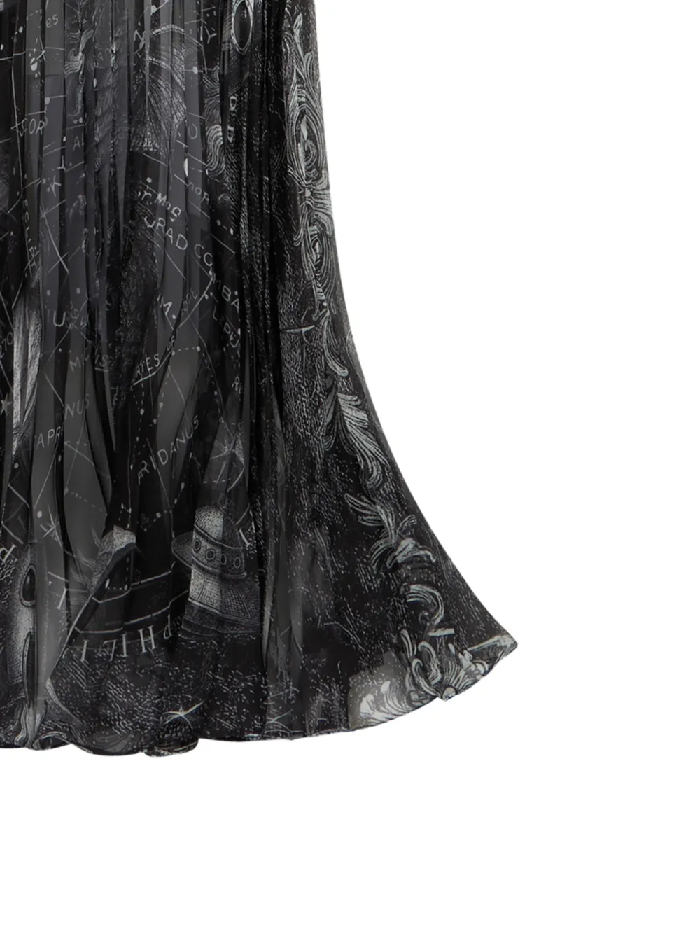 Philipp Plein Chiffon maxi-jurk Zwart
