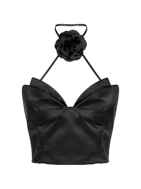 Philipp Plein flower-detail halterneck top