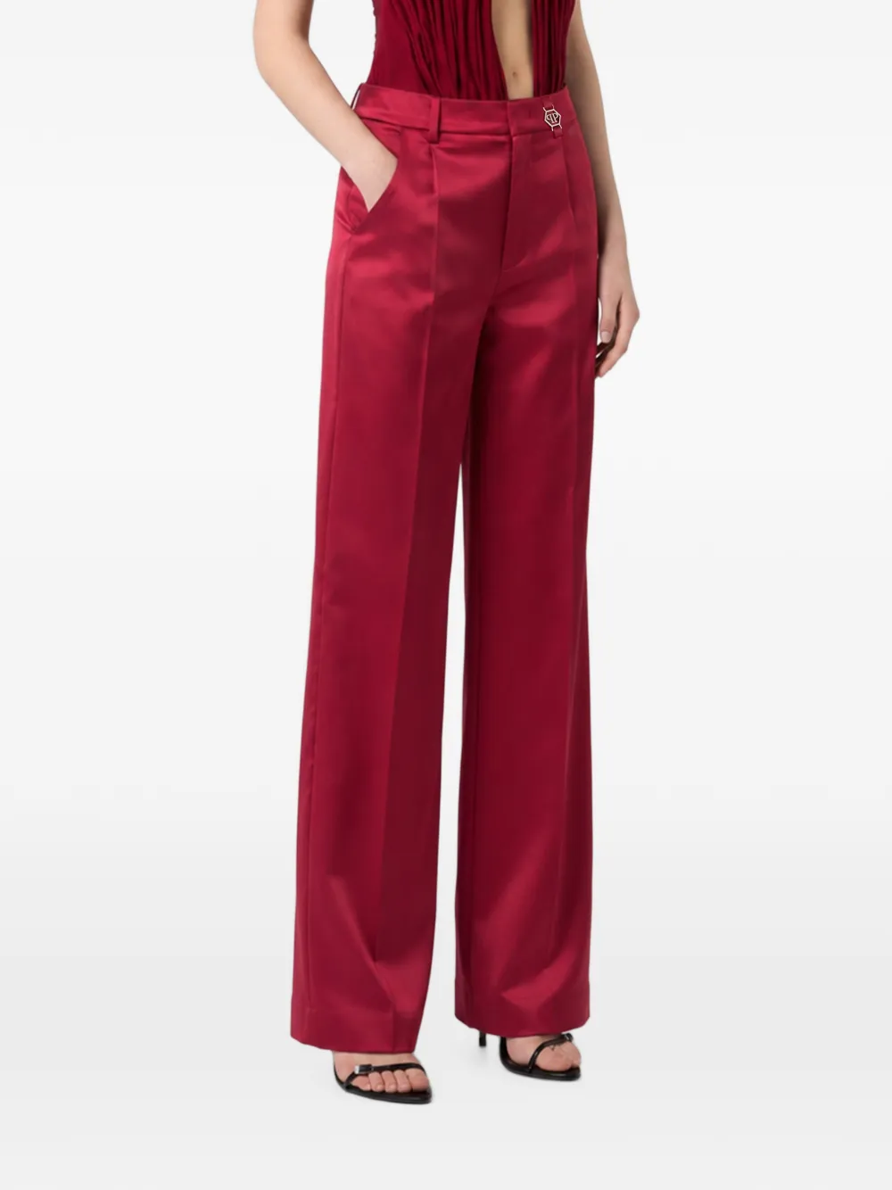 Philipp Plein Dame Fit broek Rood