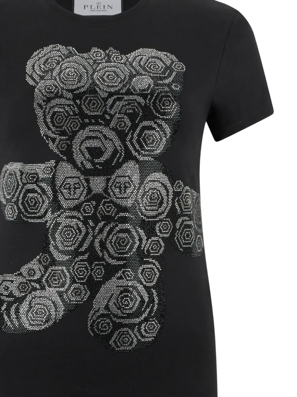 Philipp Plein Flower Teddy T-shirt Zwart