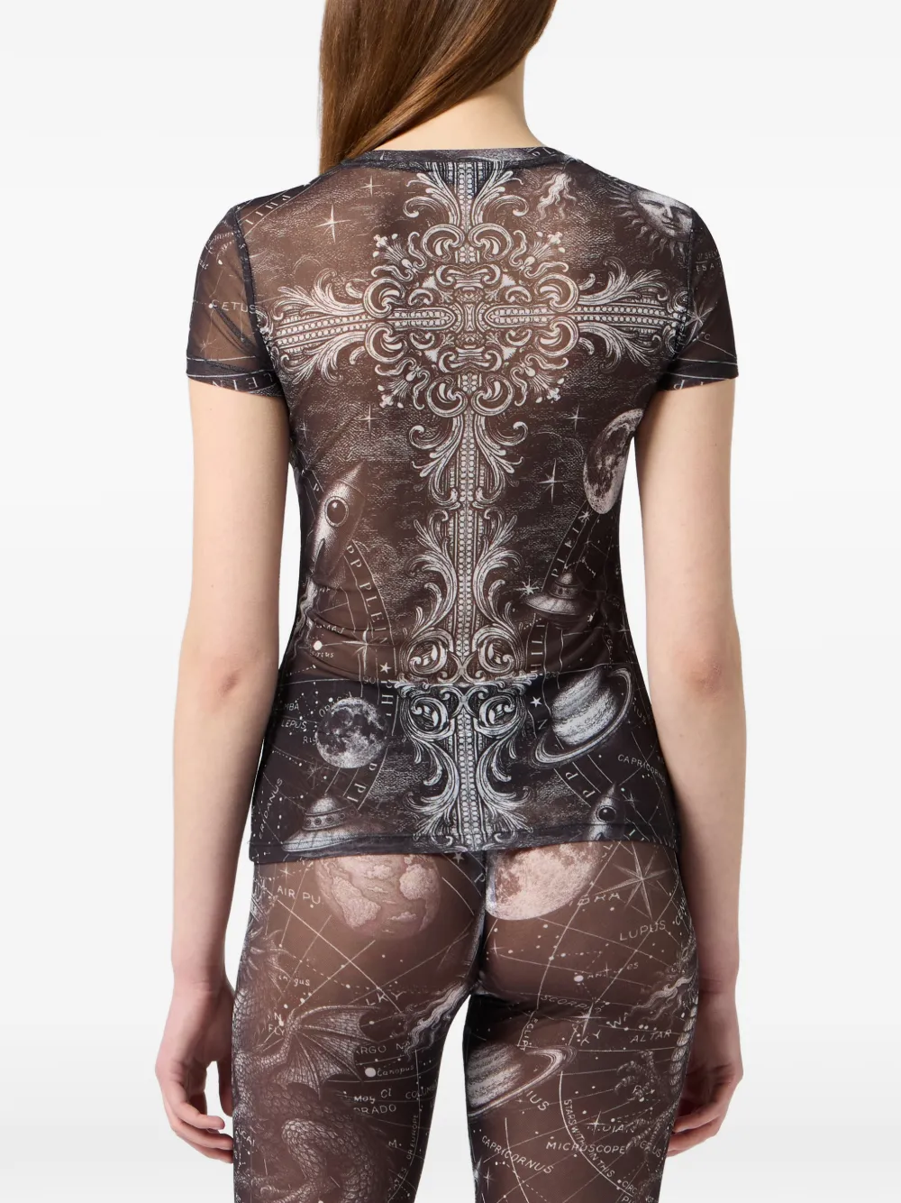 Philipp Plein Tulen T-shirt met sterrenbeeldprint Zwart