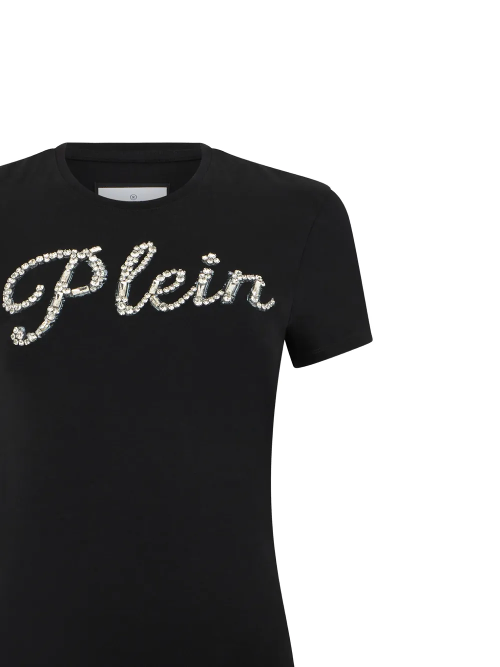Philipp Plein Signature T-shirt verfraaid met kristallen Zwart