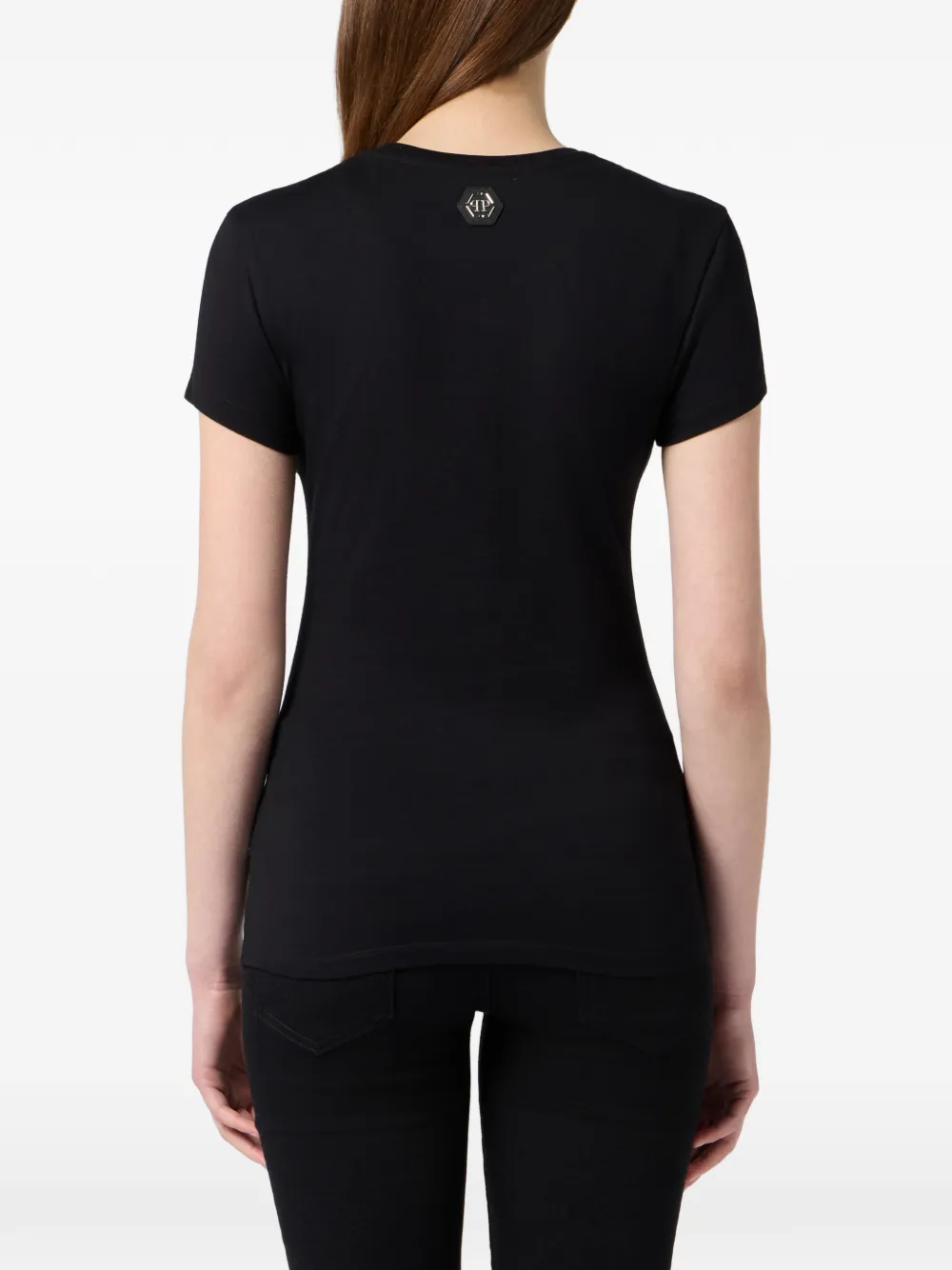 Philipp Plein Verfraaid T-shirt met korte mouwen Zwart