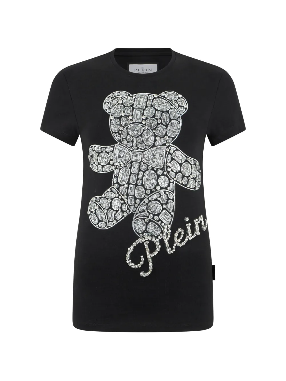Philipp Plein Verziertes T-Shirt mit kurzen Ärmeln - Schwarz