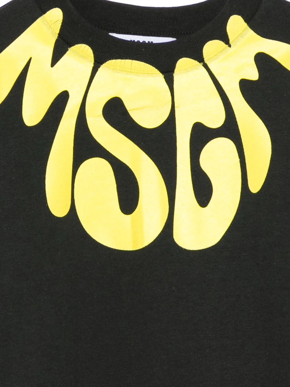 MSGM Kids Sweater met ronde hals Zwart