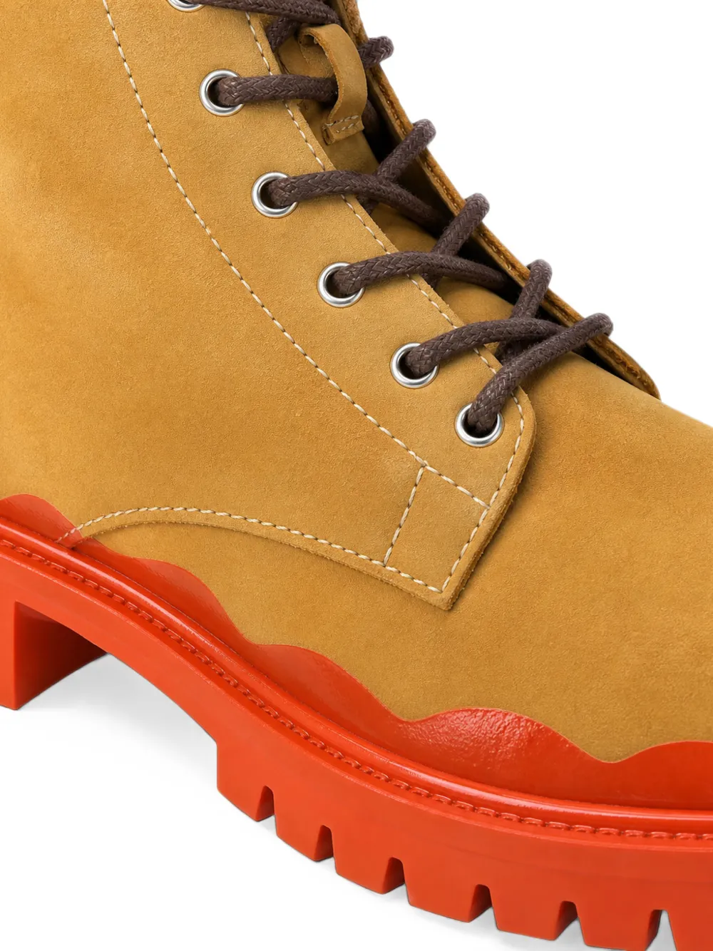 Philipp Plein nabuk lace-up boots immersed Beige