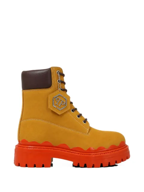 Philipp Plein nabuk lace-up boots immersed