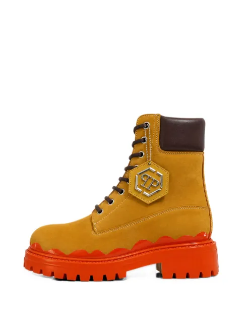 Philipp Plein nabuk lace-up boots immersed