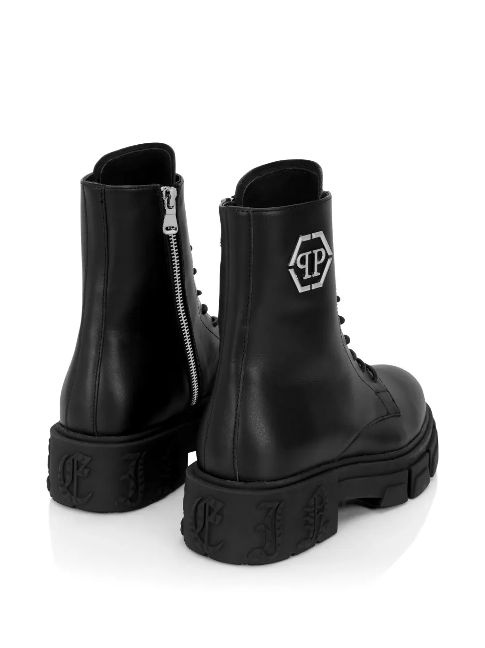 Philipp Plein Gothic Plein veterlaarzen Zwart