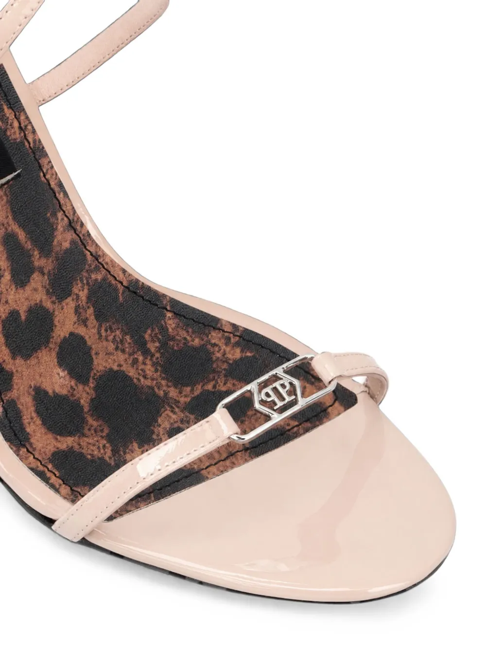 Philipp Plein patent-leather high-heels sandals 11 Beige