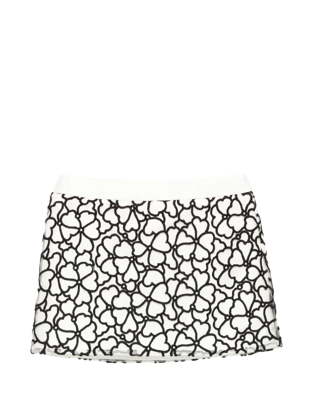 Simonetta floral casual skirt - Bianco