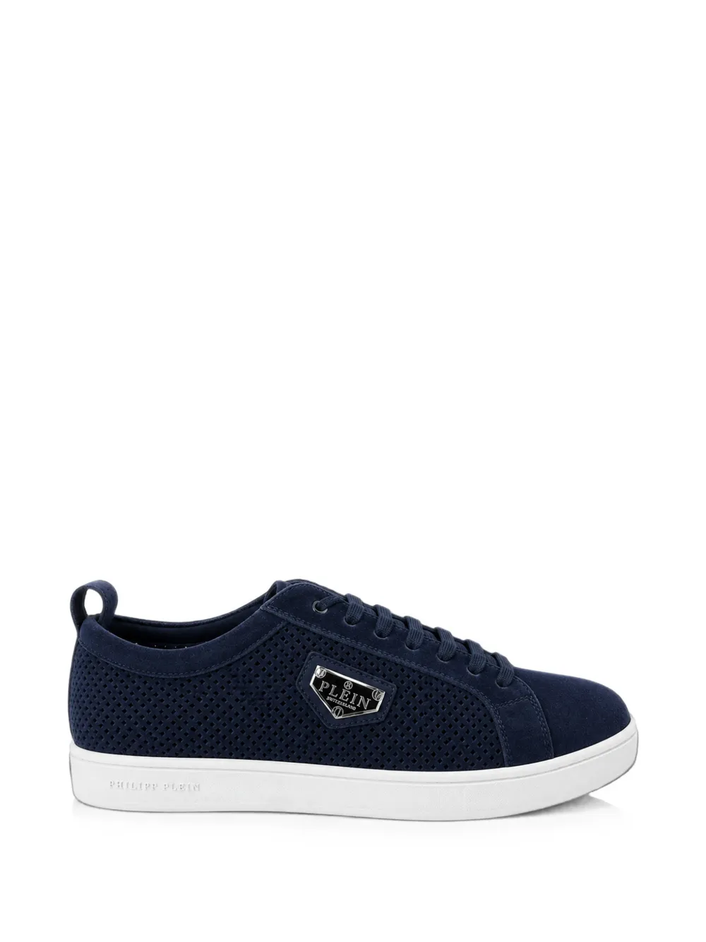Philipp Plein perforated suede low-top sneakers