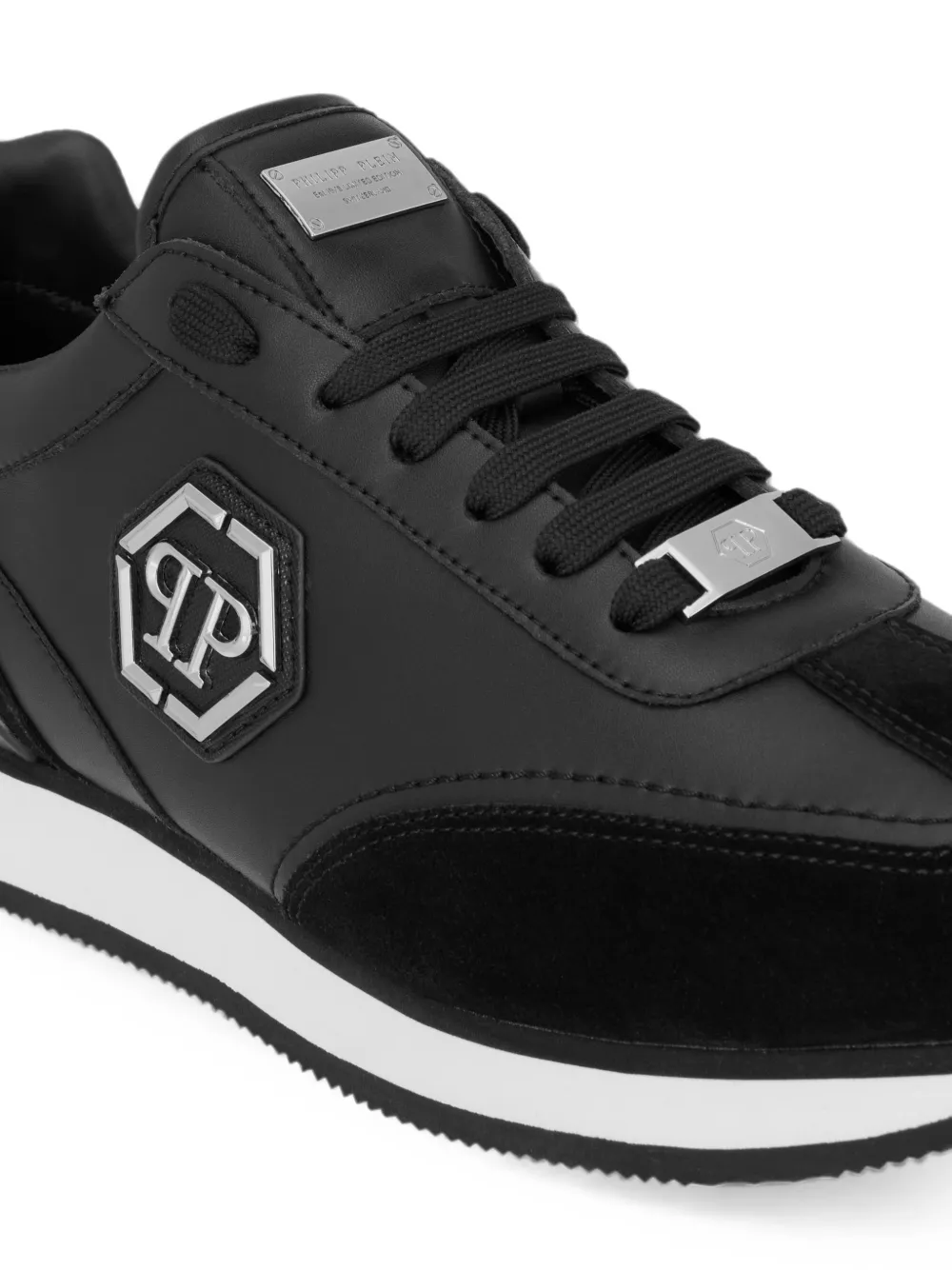 Philipp Plein Runner Hexagon Patch sneakers Zwart