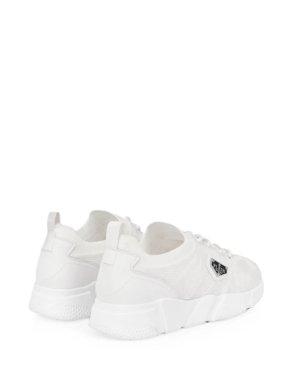 Philipp Plein Runner Sock Triangle-Placca sneakers Wit
