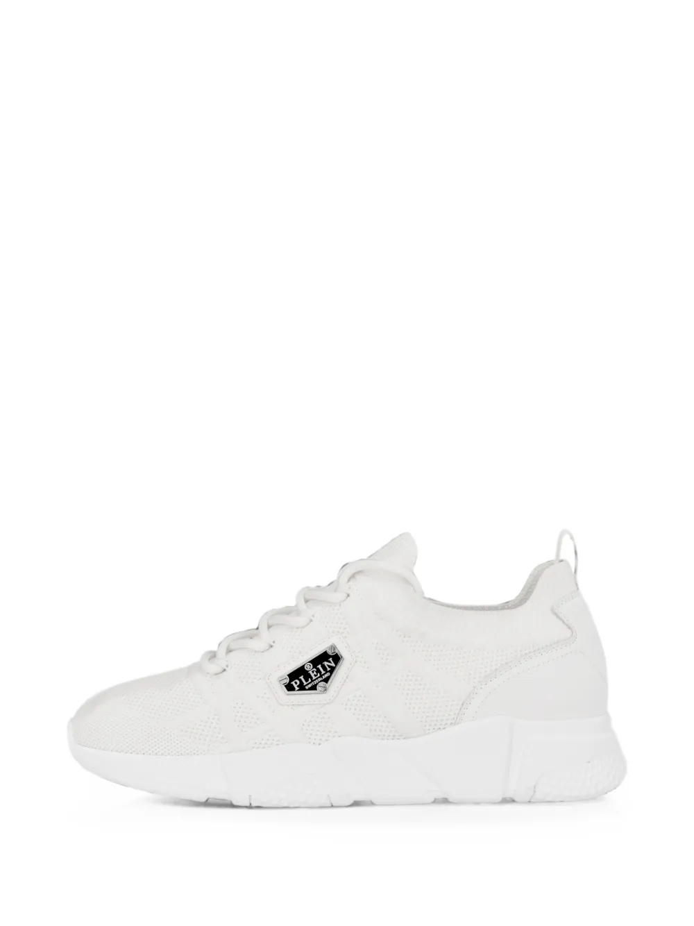 Philipp Plein Runner Sock Triangle-Placca sneakers Wit