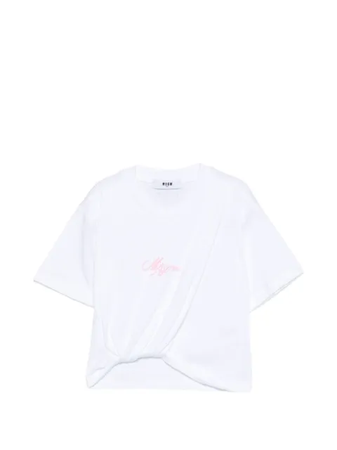 MSGM Kids knot-detail T-shirt