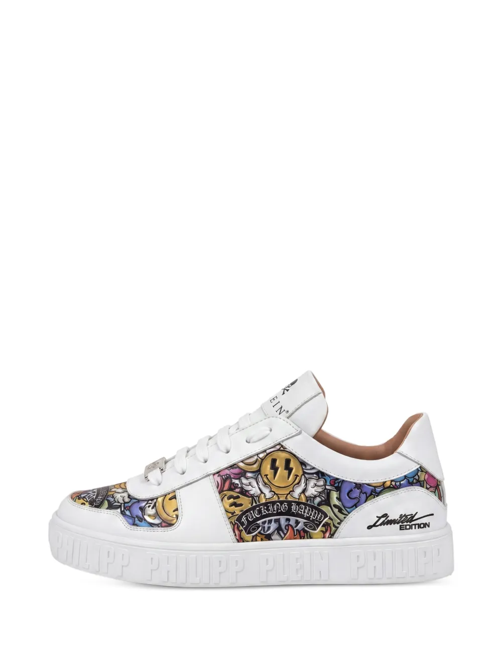 Philipp Plein Mirror Smile graphic-print sneakers Wit