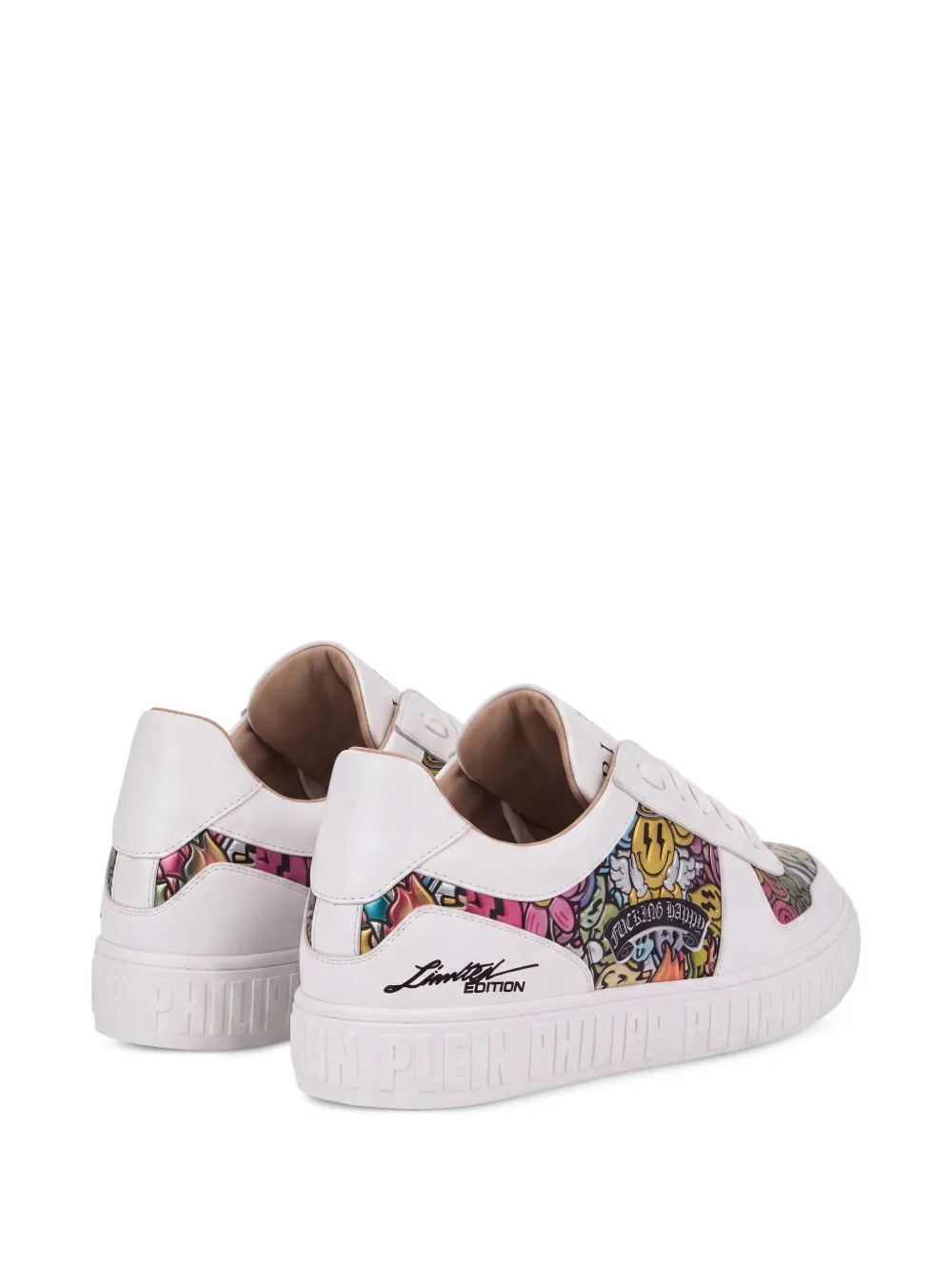 Philipp Plein Mirror Smile graphic-print sneakers Wit