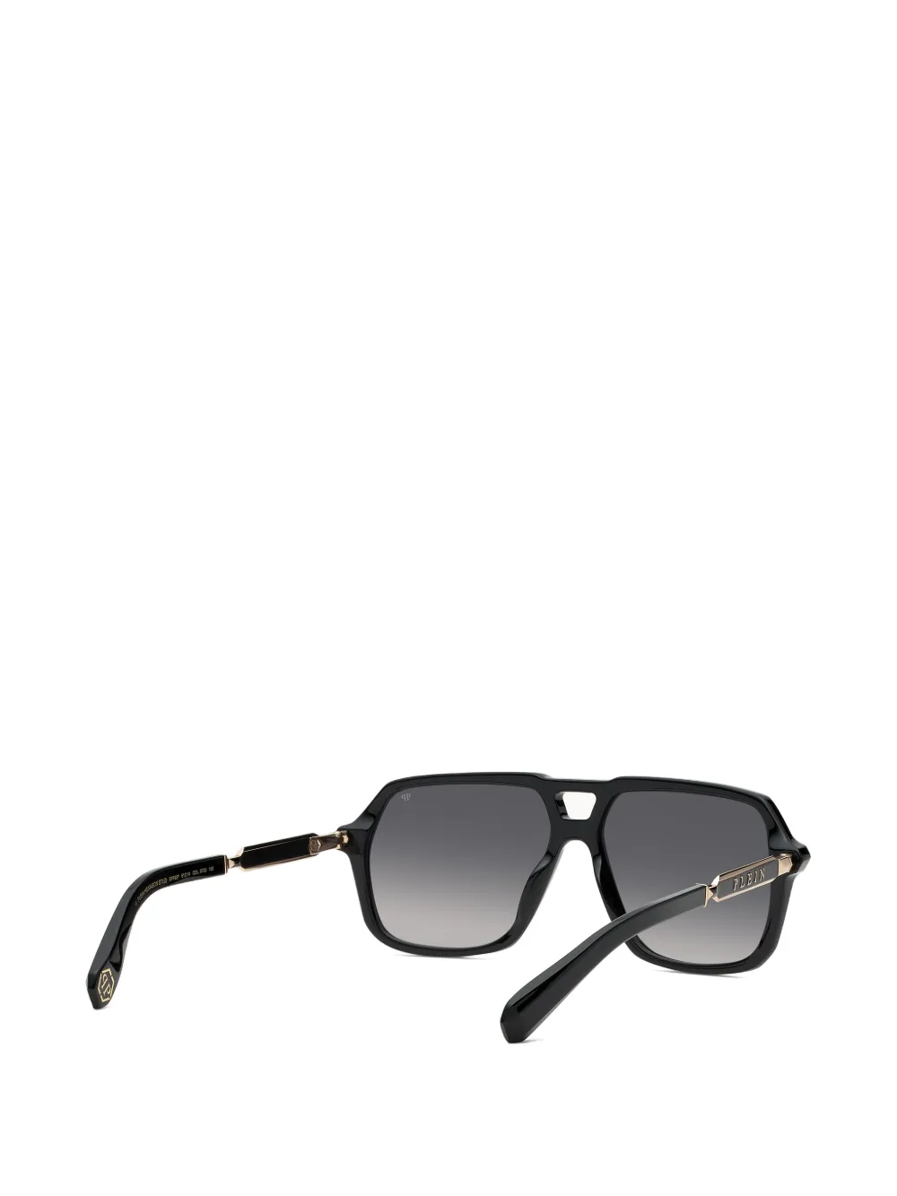 Philipp Plein Eyewear Plein zonnebril met zeshoekig montuur Zwart