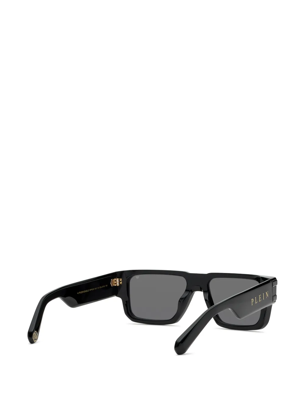 Philipp Plein Eyewear Plein Eagle zonnebril met rechthoekig montuur Zwart