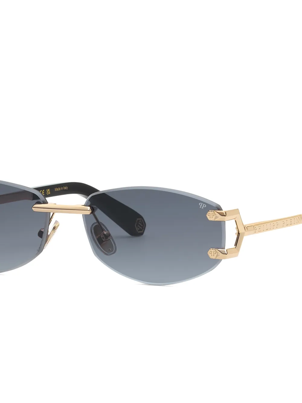 Philipp Plein Eyewear Zonnebril met randloos montuur Goud