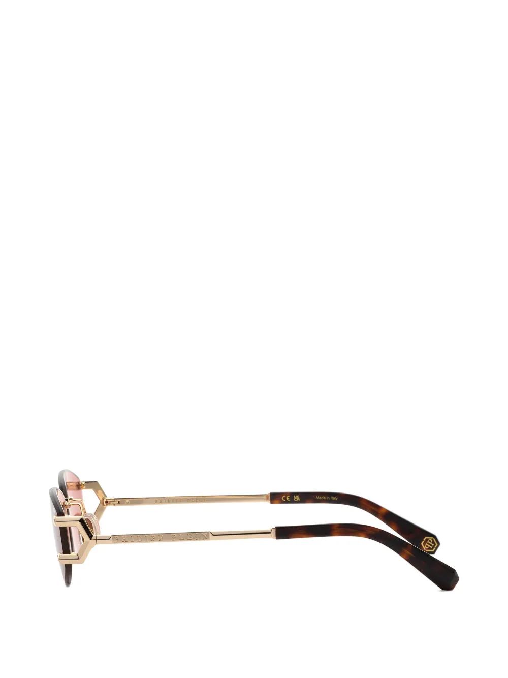 Philipp Plein Eyewear Sleek zonnebril met ovalen glazen Goud