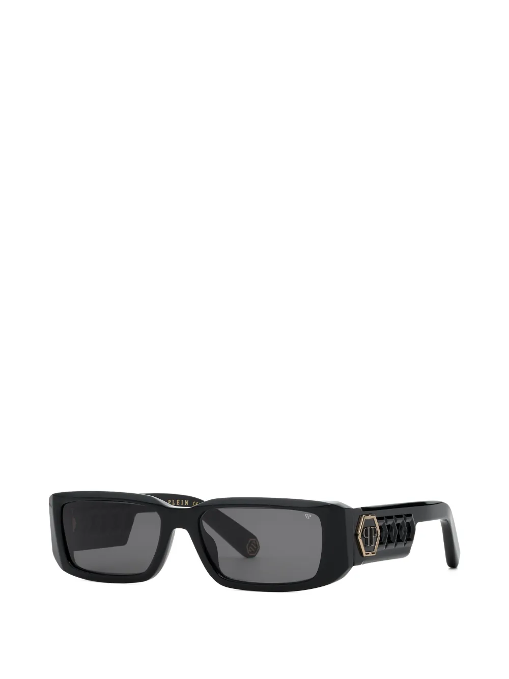 Philipp Plein Eyewear Zonnebril met rechthoekig montuur Zwart