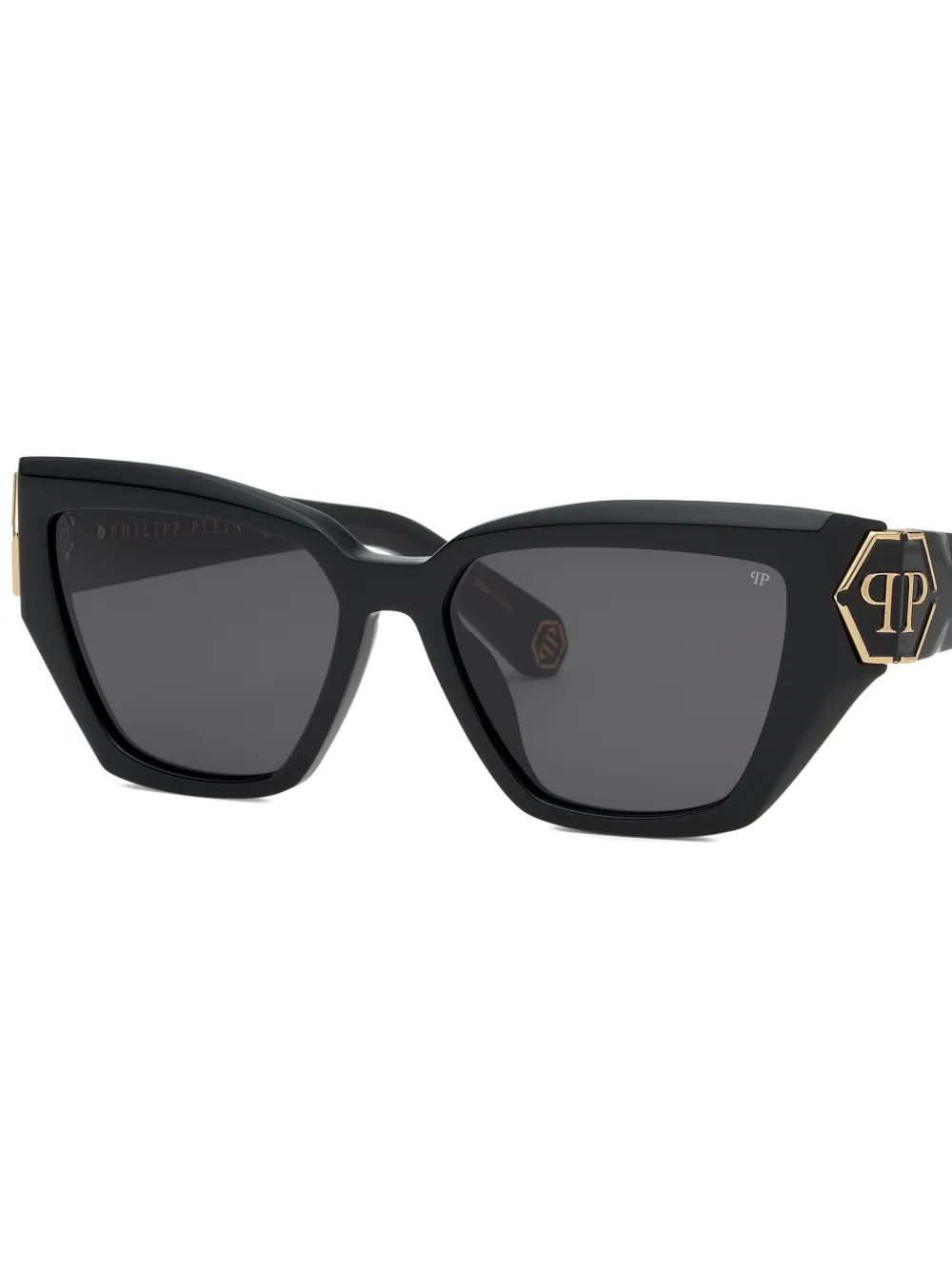 Philipp Plein Eyewear Plein Brave zonnebril met logodetail Zwart