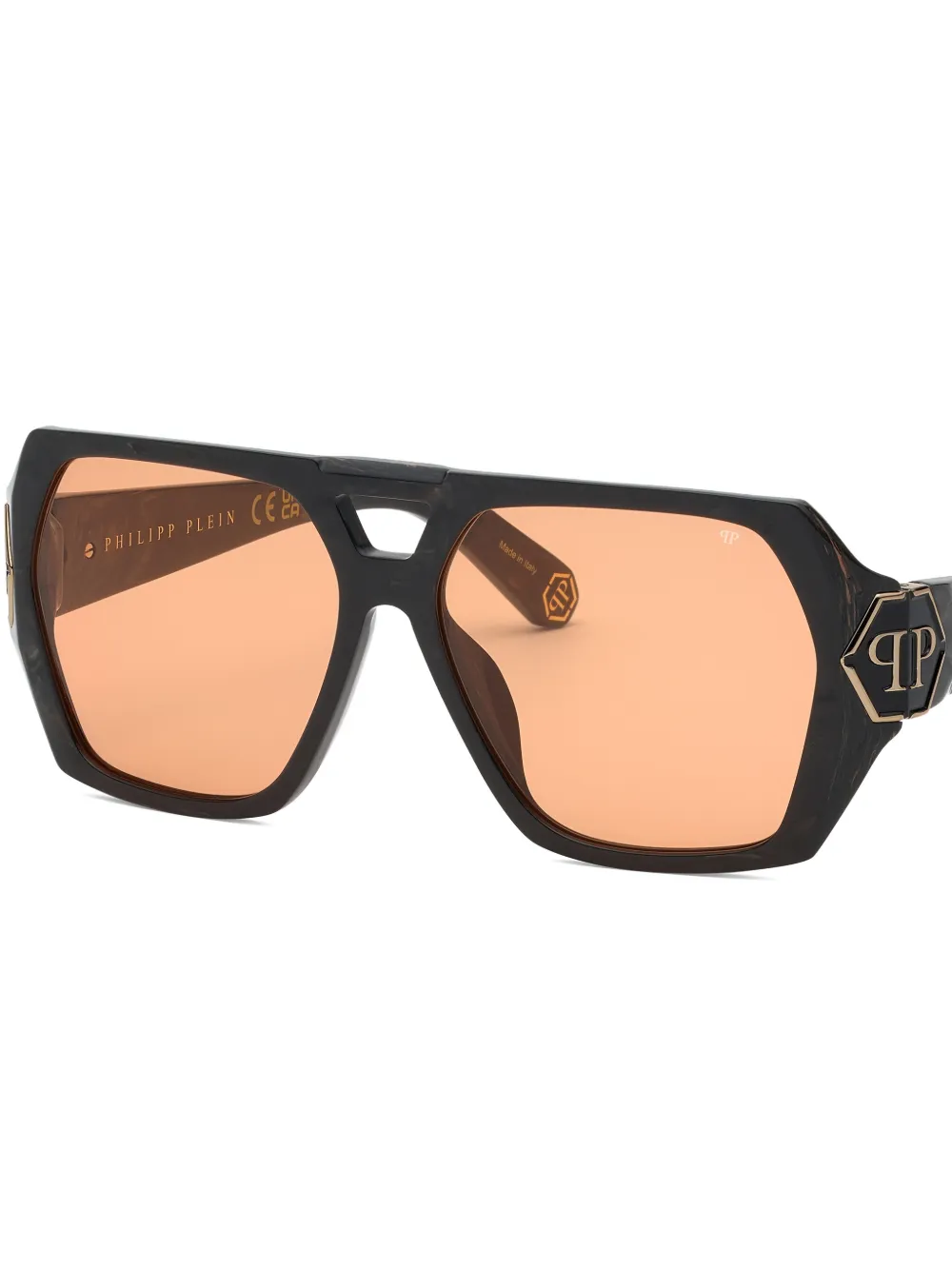 Philipp Plein Eyewear Plein Brave zonnebril Zwart