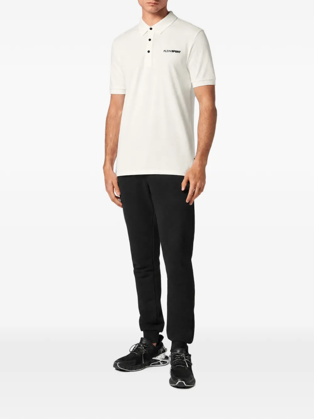 Plein Sport Dry-Fit short-sleeve polo shirt Wit