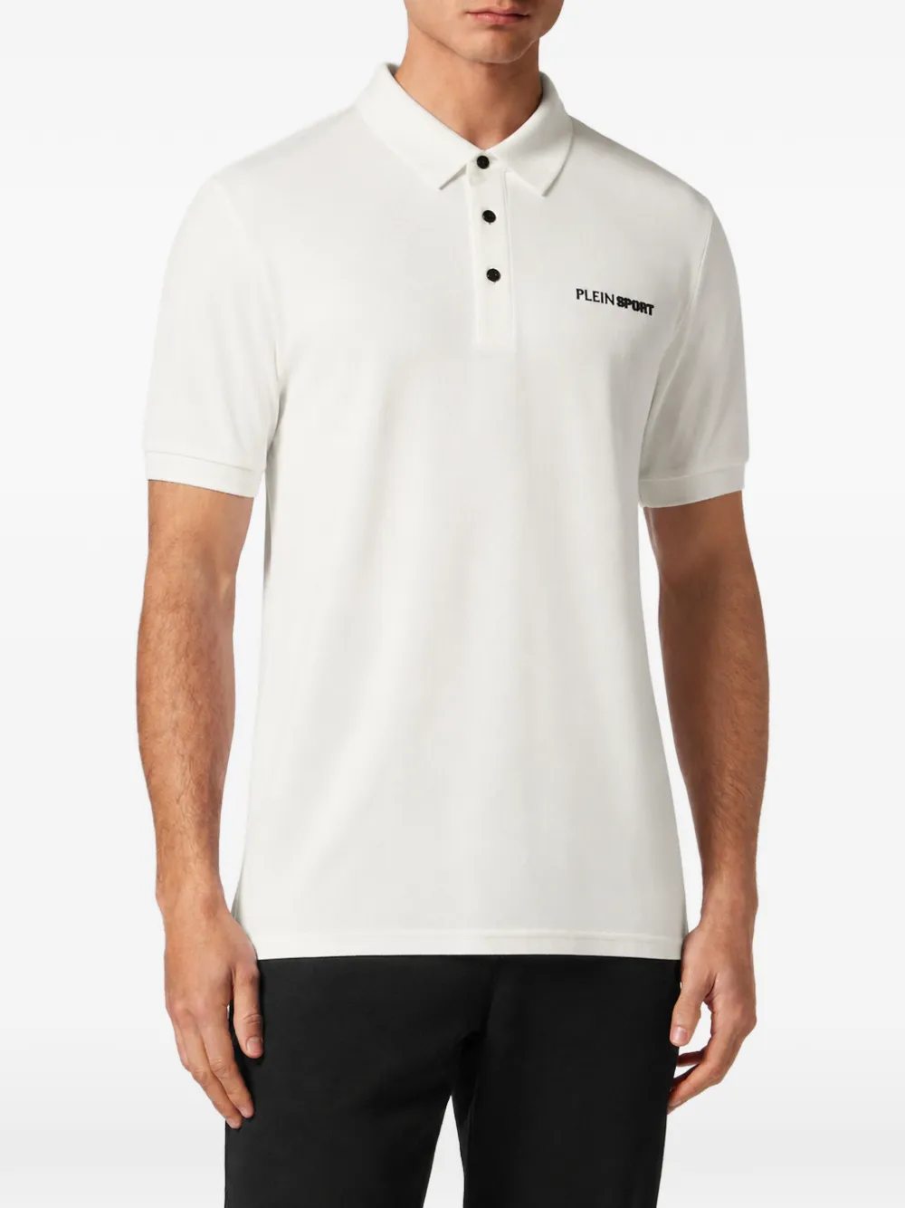 Plein Sport Dry-Fit short-sleeve polo shirt Wit