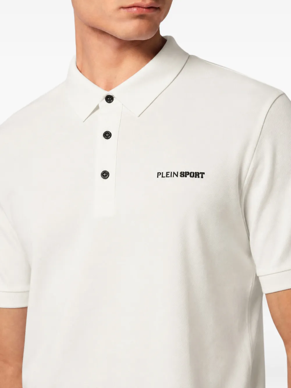 Plein Sport Dry-Fit short-sleeve polo shirt Wit
