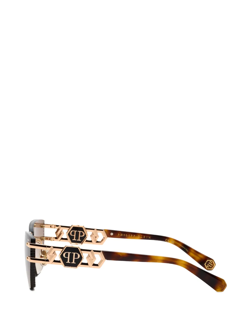 Philipp Plein Eyewear Zonnebril met randloos montuur Goud