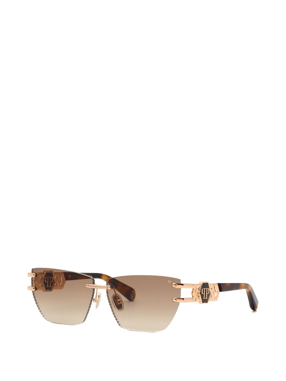 Philipp Plein Eyewear Zonnebril met randloos montuur Goud