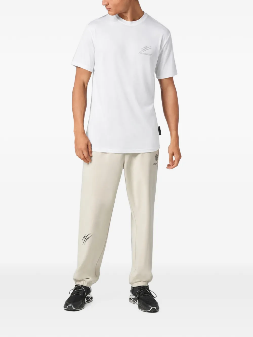 Plein Sport T-shirt met geborduurd logo Wit
