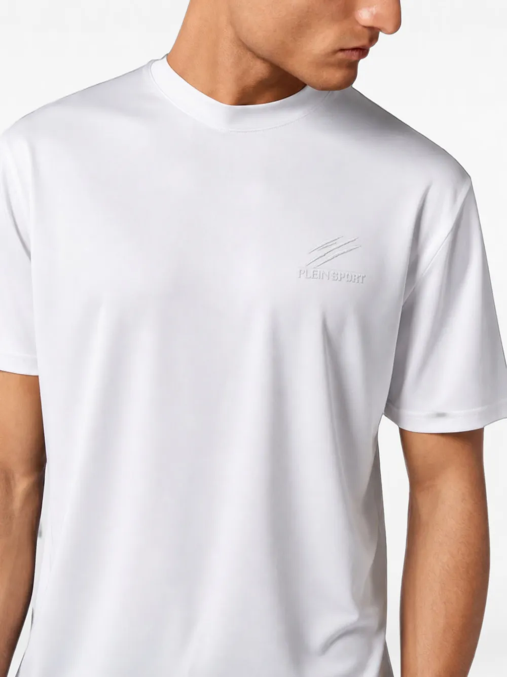 Plein Sport T-shirt met geborduurd logo Wit