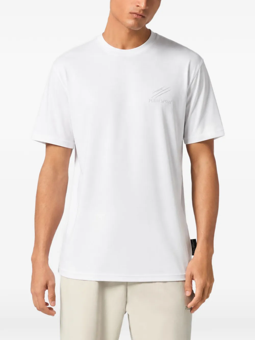 Plein Sport T-shirt met geborduurd logo Wit