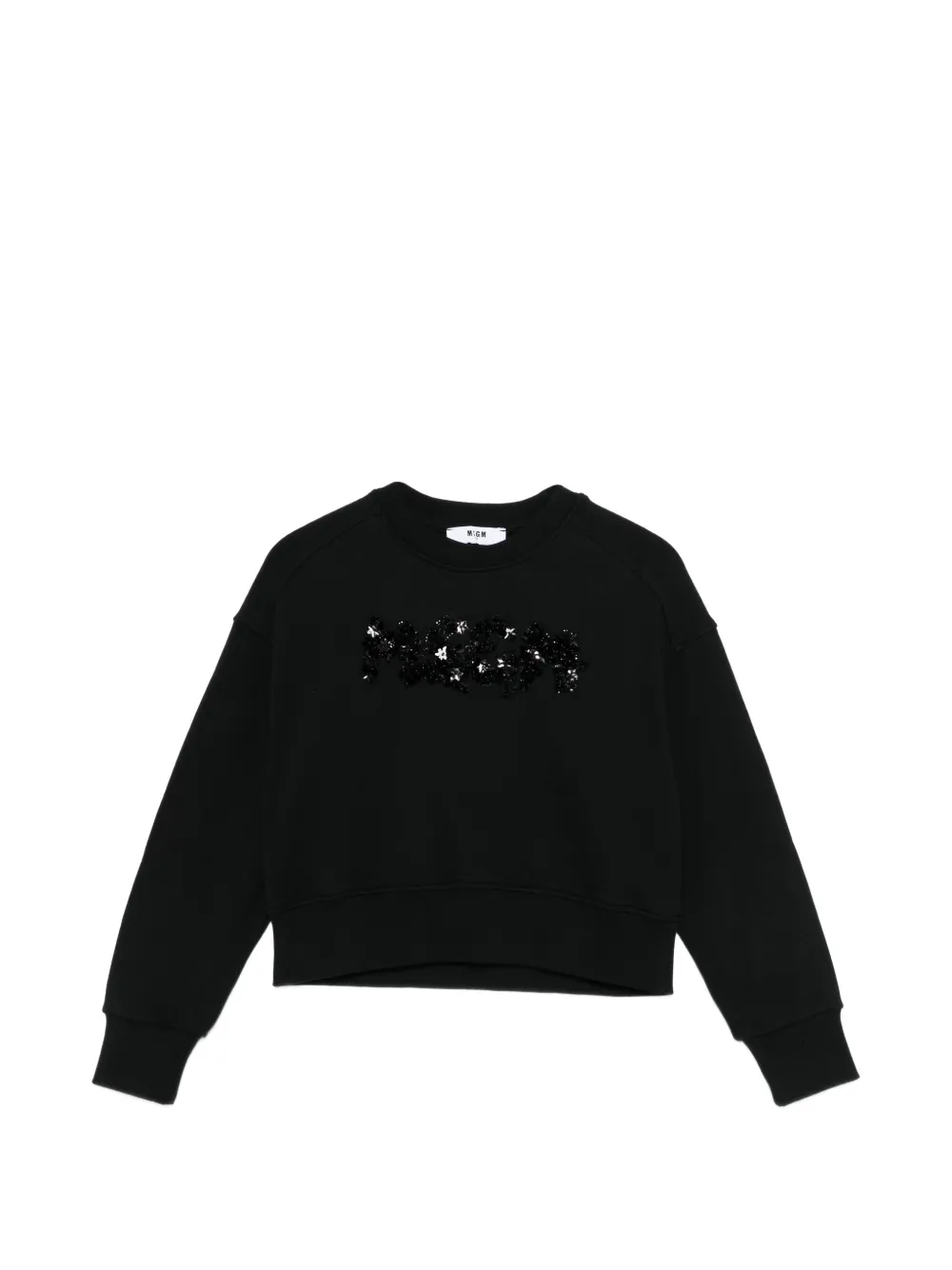 MSGM Kids sequin-embellishment sweatshirt - Black
