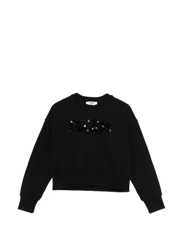 MSGM Kids スパンコール スウェットシャツ | ブラック | FARFETCH JP