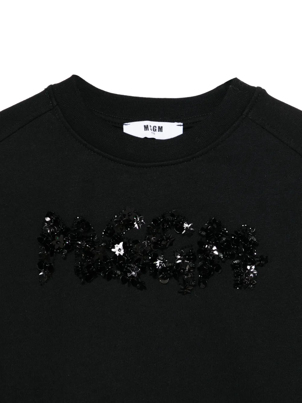 MSGM Kids Sweater verfraaid met pailletten Zwart