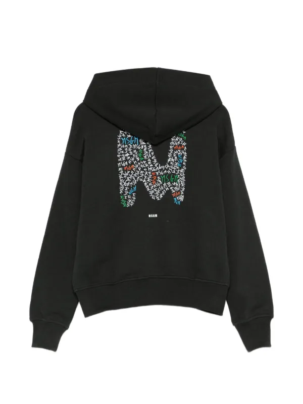 MSGM Kids ジップアップ パーカー | ブラック | FARFETCH JP