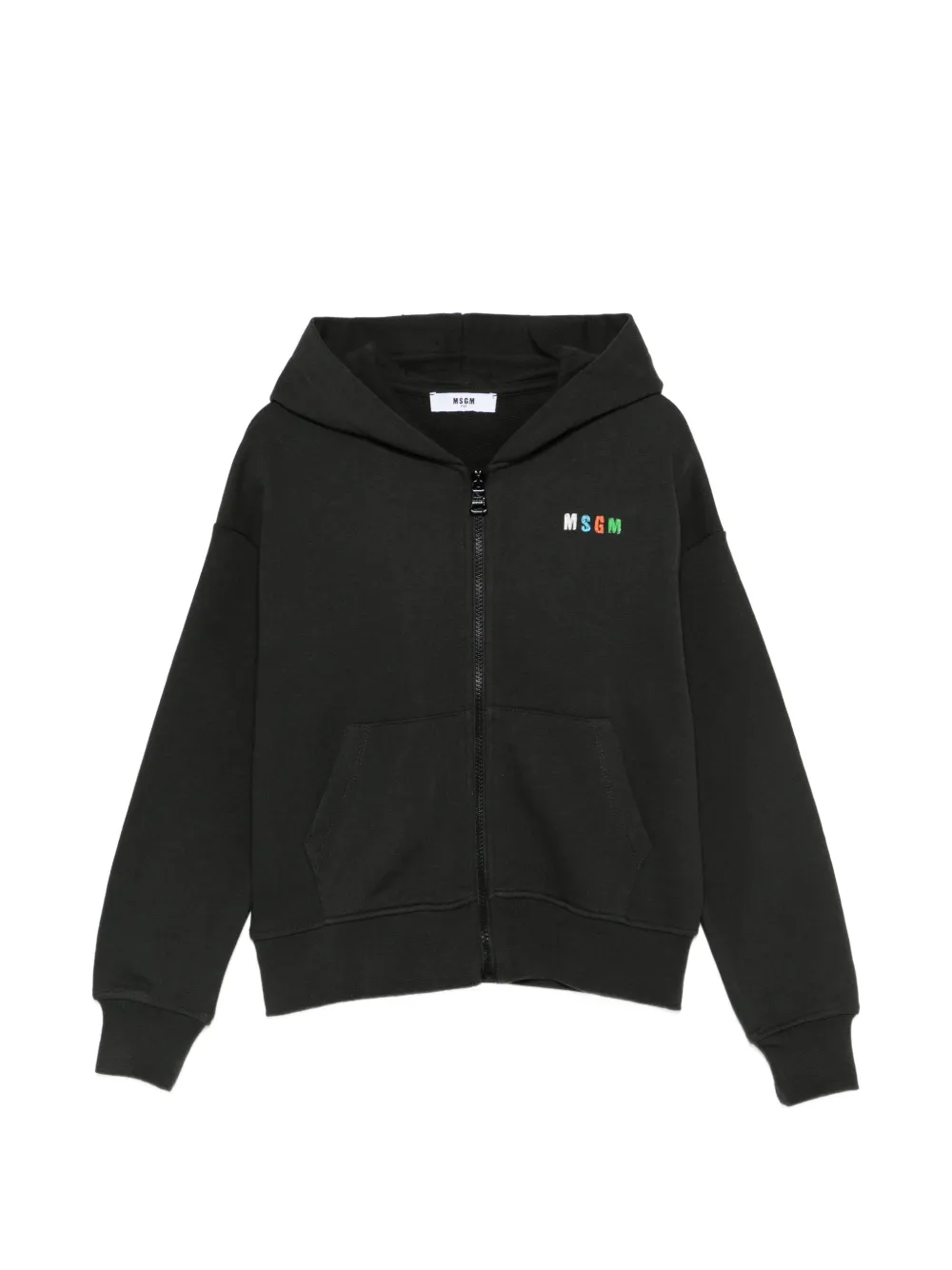 MSGM Kids zip-up hoodie - Nero