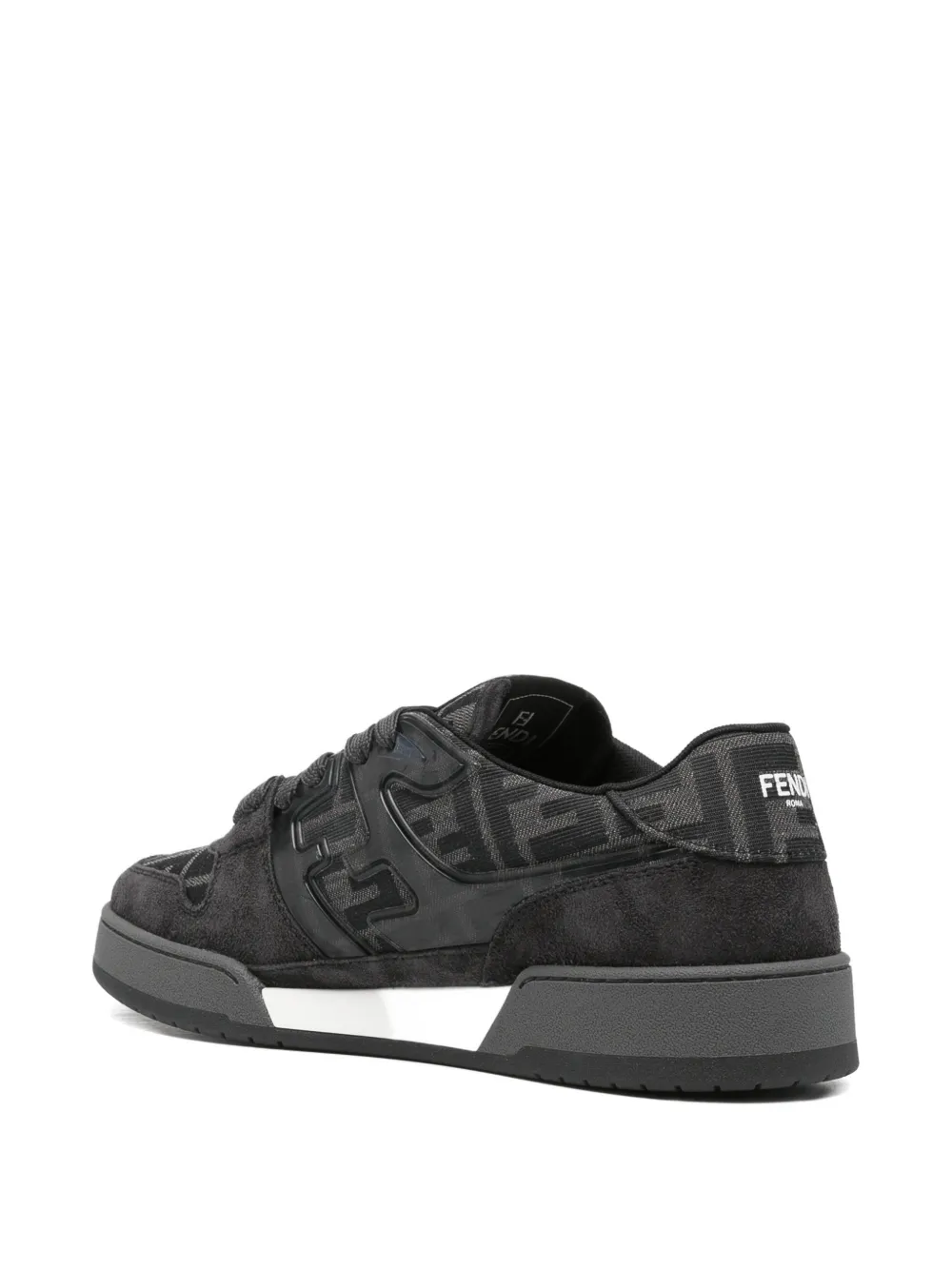 FENDI Match patterned logo-print sneakers Zwart