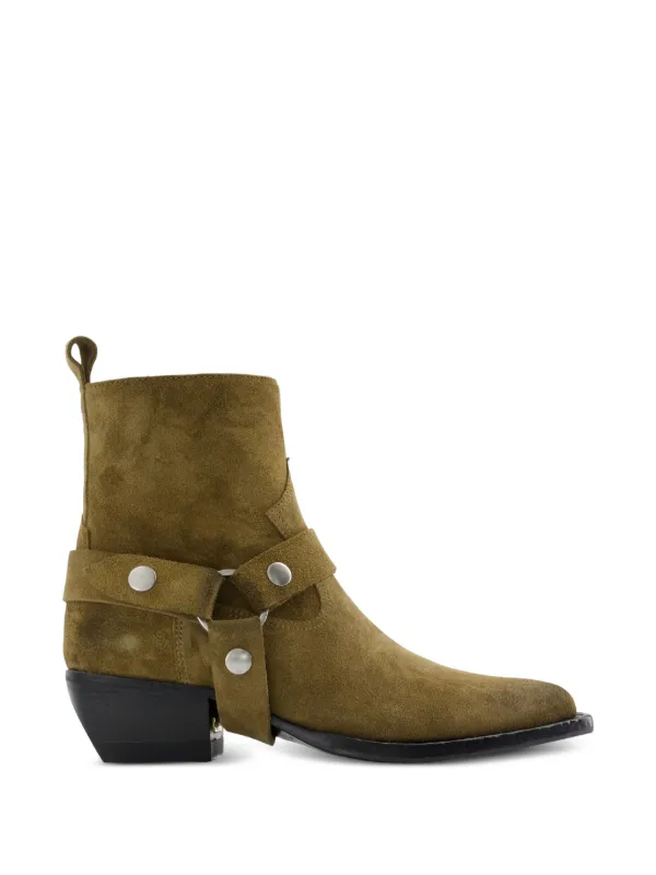 Golden Goose Debbie Leather Boots in Green