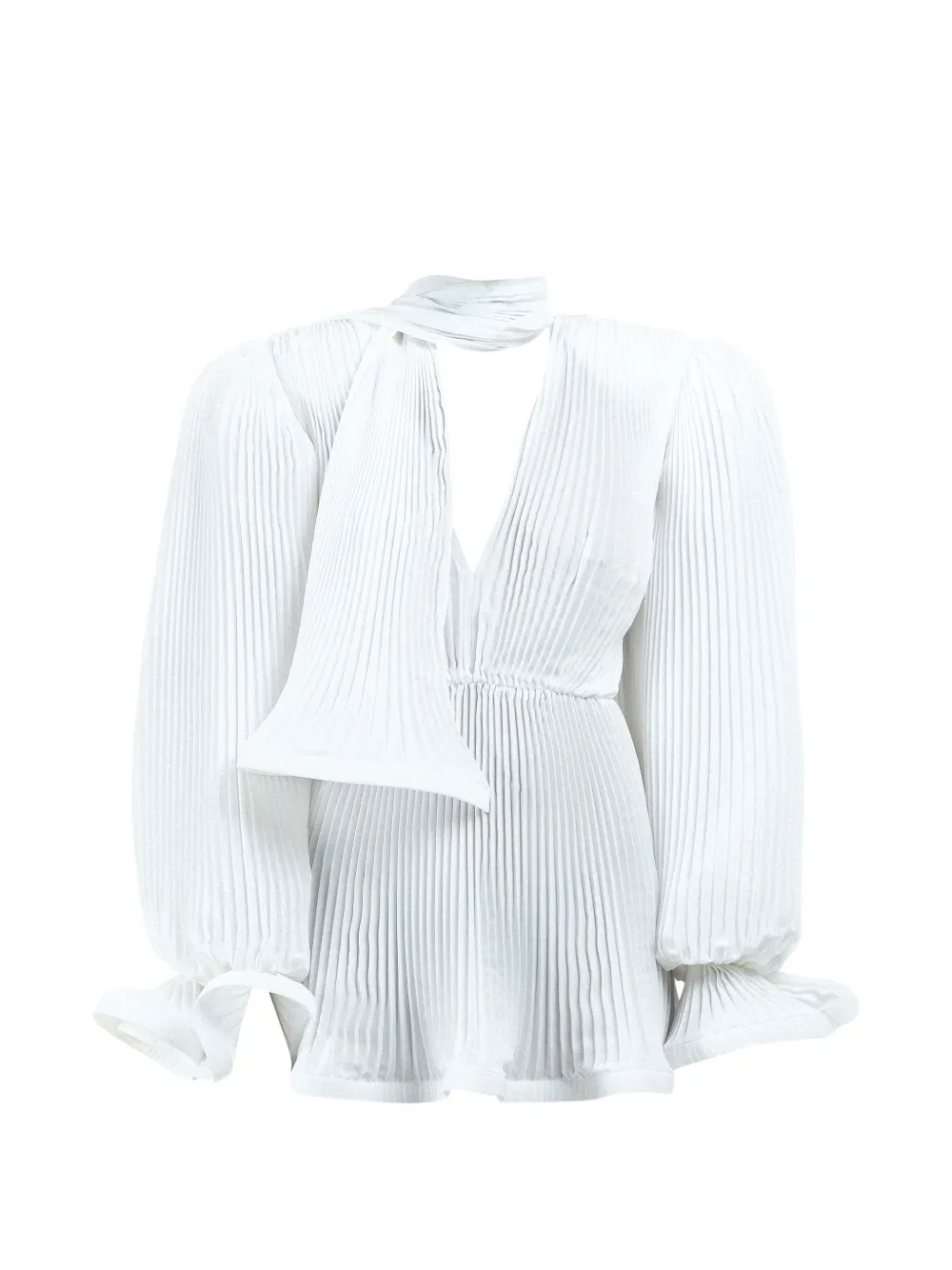 Rowen Rose pleated puffy mini dress - Bianco