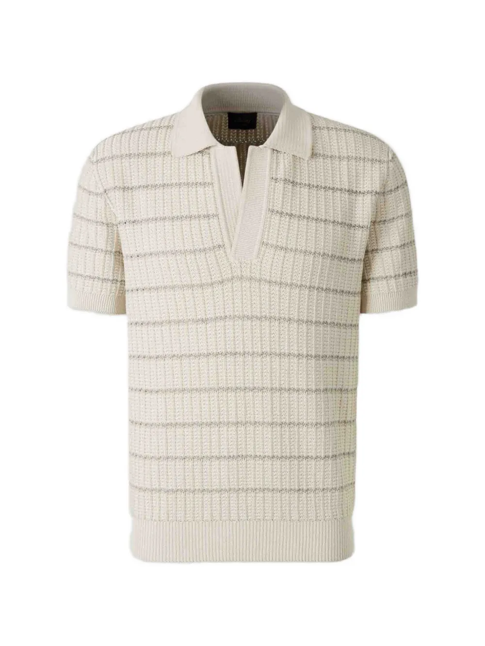 Brioni striped knit T-shirt - Toni neutri