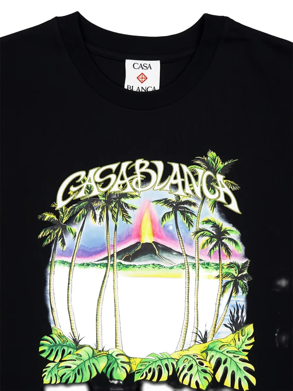 Casablanca Volcano T-shirt met grafische print Zwart