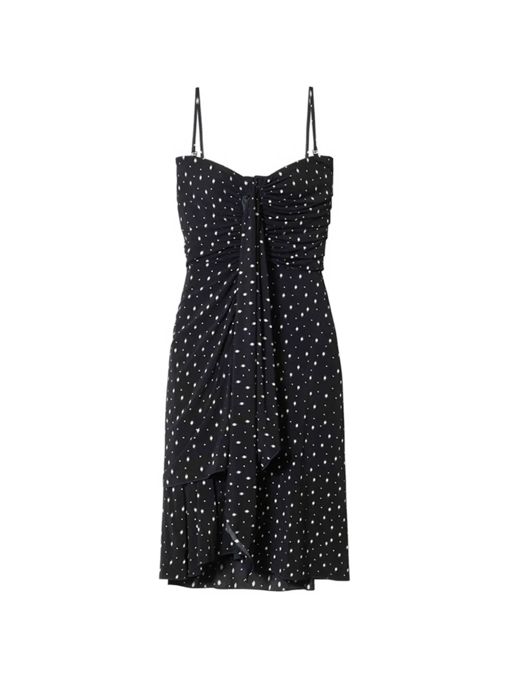 ISABEL MARANT polka-dot ruffled mini dress - Nude