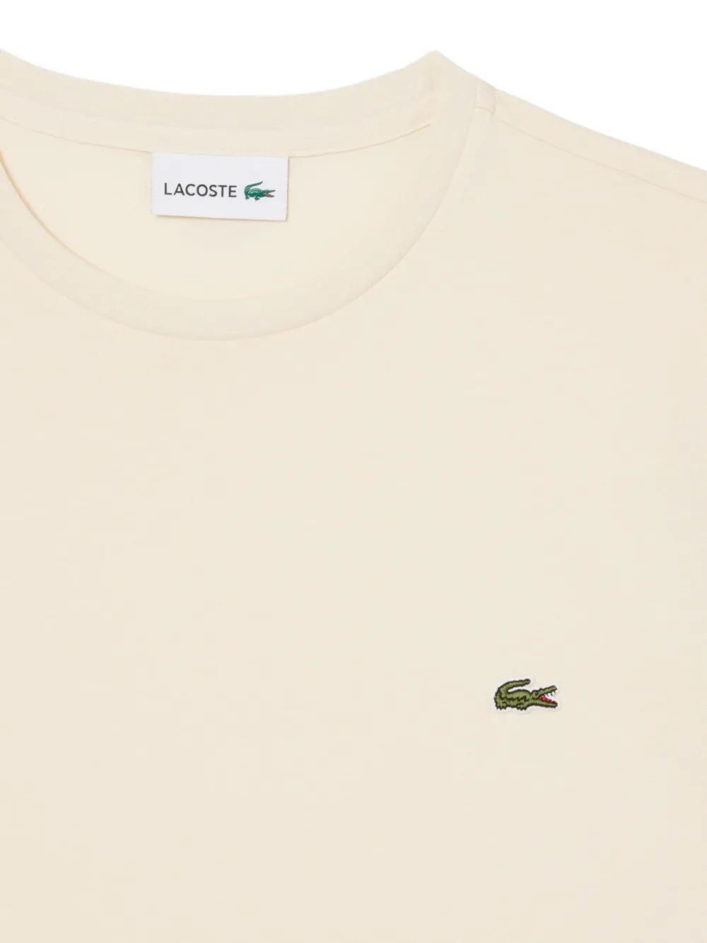 Lacoste T-shirt met ronde hals en logo Beige